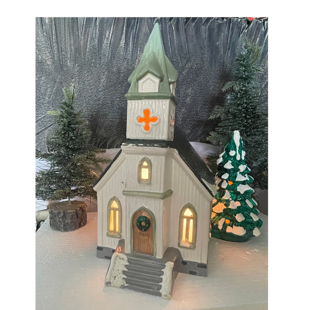 Department 56 ALL SAINTS CHURCH Original Snow Village 1986 Christmas